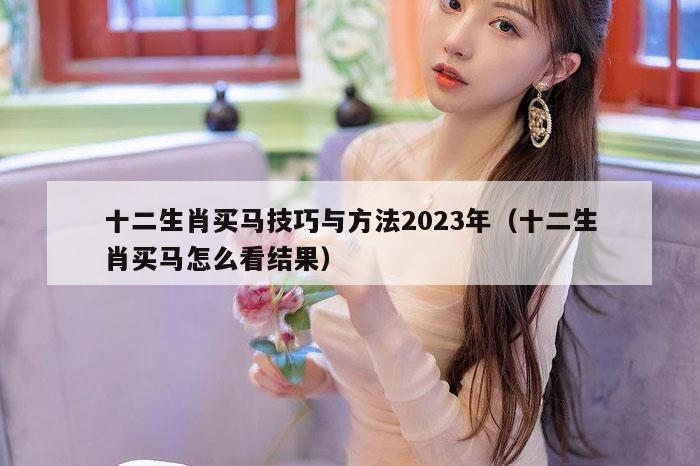 十二生肖买马技巧与方法2023年(十二生肖买马怎么看结果)